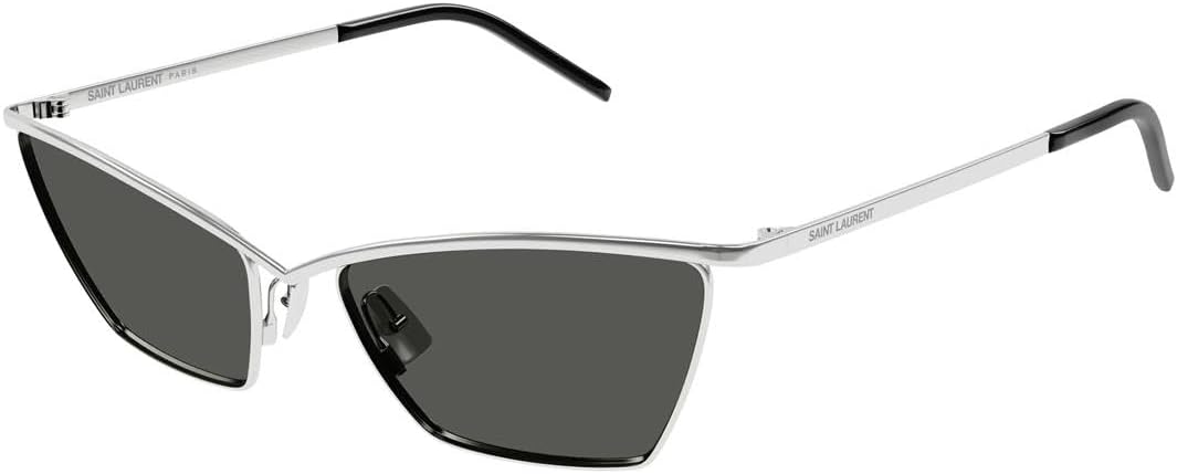 Yves Saint Laurent SL 637-002 Occhiali da Sole, Argento-Grigio, 57 Donna