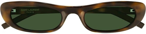 YVES SAINT LAURENT SL 557 Shade Occhiali, Havana-Havana-Verde, 70 Donna