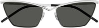 Yves Saint Laurent SL 637-002 Occhiali da Sole, Argento-Grigio, 57 Donna