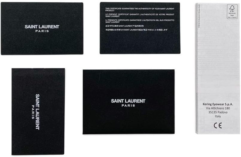 Yves Saint Laurent SL 637-002 Occhiali da Sole, Argento-Grigio, 57 Donna